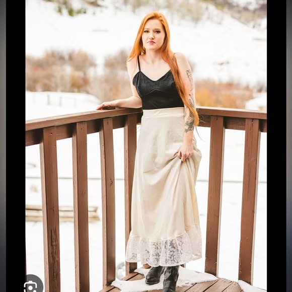 Revivall Dresses & Skirts - Revivall Clothing Vintage Style Bamboo Petticoat Lace Sustainable Boho Western